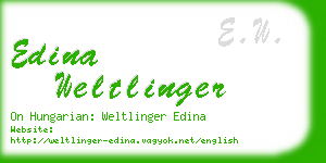 edina weltlinger business card